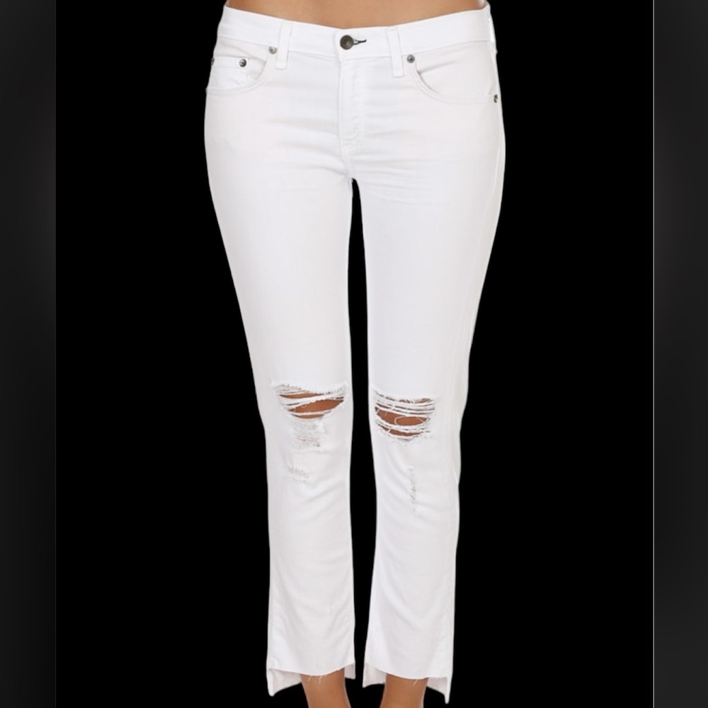 Rag and Bone White Dre Capri Pants - Size 26 - Picture 6 of 8